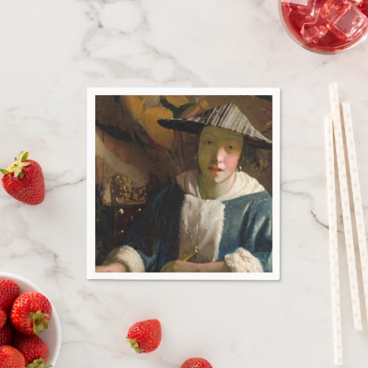 Johannes Vermeer - Meisje met een Flute Servet (Insitu)