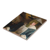 Johannes Vermeer - Meisje met een Flute Tegeltje (Zijkant)