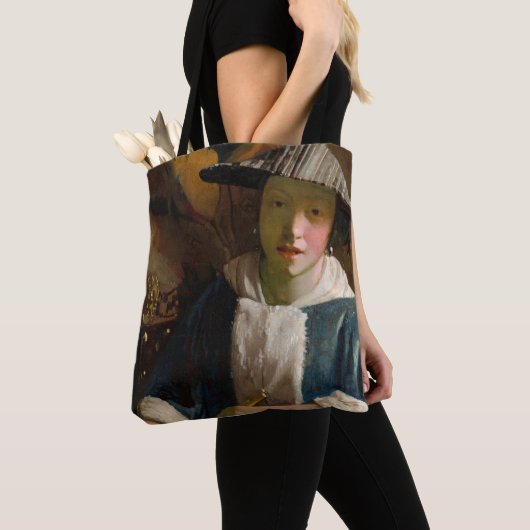 Johannes Vermeer - Meisje met een Flute Tote Bag (Dichtbij)