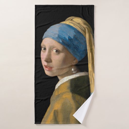 Johannes Vermeer - Meisje met een parel Bad Handdoek (Badhanddoek)