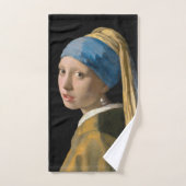 Johannes Vermeer - Meisje met een parel Bad Handdoek (Handdoek)