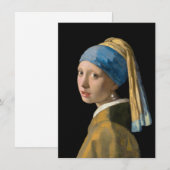 Johannes Vermeer - Meisje met een parel Bedankkaart (Voorkant / Achterkant)