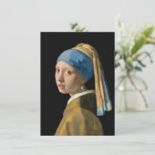 Johannes Vermeer - Meisje met een parel Bedankkaart (Staand voorkant)