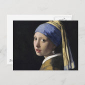 Johannes Vermeer - Meisje met een parel Briefkaart (Voorkant / Achterkant)