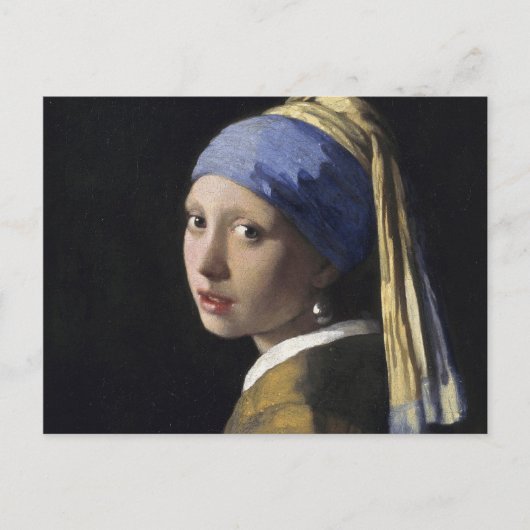 Johannes Vermeer - Meisje met een parel Briefkaart (Voorkant)