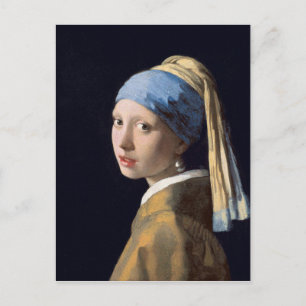 Johannes Vermeer - Meisje met een parel Briefkaart