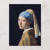 Johannes Vermeer - Meisje met een parel Briefkaart (Voorkant)