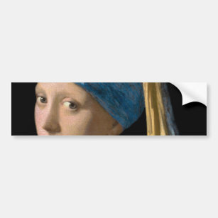 Johannes Vermeer - Meisje met een parel Bumpersticker