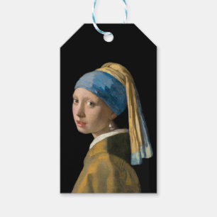Johannes Vermeer - Meisje met een parel Cadeaulabel