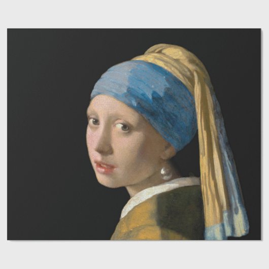 Johannes Vermeer - Meisje met een parel Cadeaupapier (Vlak)