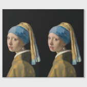 Johannes Vermeer - Meisje met een parel Cadeaupapier (Vlak)