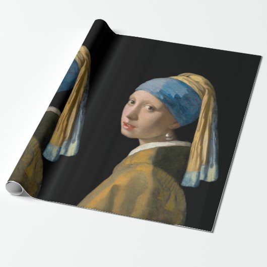 Johannes Vermeer - Meisje met een parel Cadeaupapier (Uitgerold)