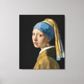 Johannes Vermeer - Meisje met een parel Canvas Afdruk (Voorkant)
