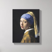 Johannes Vermeer - Meisje met een parel Canvas Afdruk (Voorkant)