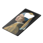 Johannes Vermeer - Meisje met een parel Creditkaart Flessenopener (Achterkant Gekanteld)