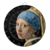 Johannes Vermeer - Meisje met een parel Dartbord (Voorkant)