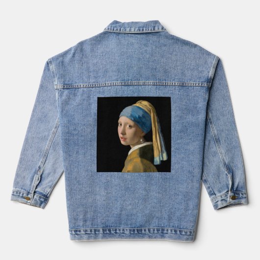 Johannes Vermeer - Meisje met een parel Denim Jacket (Achterkant)