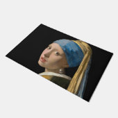 Johannes Vermeer - Meisje met een parel Deurmat (Schuin)