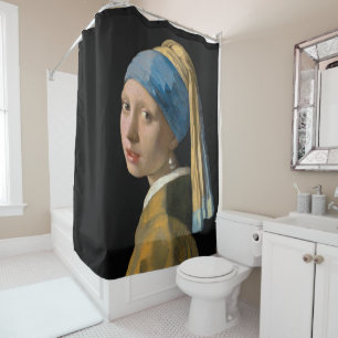 Johannes Vermeer - Meisje met een parel Douchegordijn