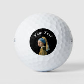 Johannes Vermeer - Meisje met een parel Golfballen (Voorkant)