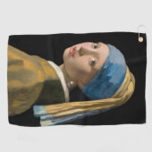 Johannes Vermeer - Meisje met een parel Golfhanddoek (Horizontaal)