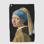 Johannes Vermeer - Meisje met een parel Golfhanddoek (Voorkant)
