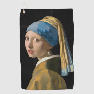 Johannes Vermeer - Meisje met een parel Golfhanddoek