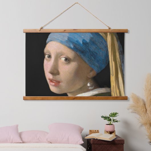 Johannes Vermeer - Meisje met een parel Hangend Wandkleed (Slaapkamer)