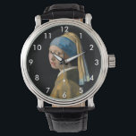 Johannes Vermeer - Meisje met een parel Horloge<br><div class="desc">Meisje met een parelaartje / meisje in een Turban / meisje in een Turban / Het jonge meisje met Turban / Hoofd van een jong meisje - Johannes Vermeer, 1665</div>