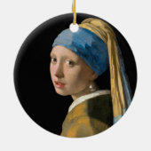 Johannes Vermeer - Meisje met een parel Keramisch Ornament (Achterkant)