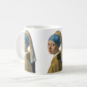 Johannes Vermeer - Meisje met een parel Koffiemok (Voorkant links)