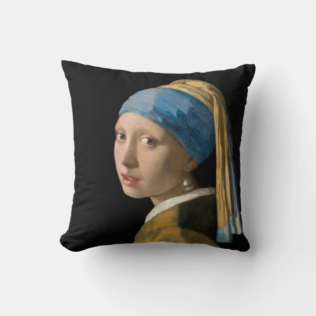 Johannes Vermeer - Meisje met een parel Kussen (Voorkant)