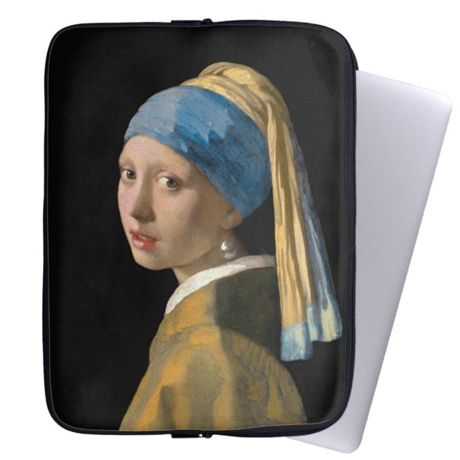 Johannes Vermeer - Meisje met een parel Laptop Sleeve (Creator heeft geüpload)