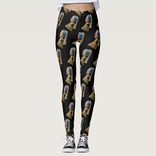 Johannes Vermeer - Meisje met een parel Leggings (Voorkant)