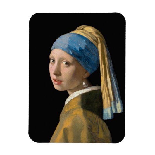 Johannes Vermeer - Meisje met een parel Magneet (Verticaal)