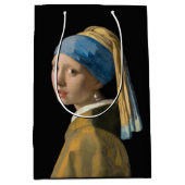 Johannes Vermeer - Meisje met een parel Medium Cadeauzakje (Voorkant)