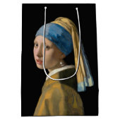 Johannes Vermeer - Meisje met een parel Medium Cadeauzakje (Achterkant)