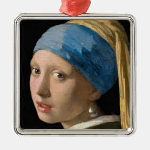 Johannes Vermeer - Meisje met een parel Metalen Ornament