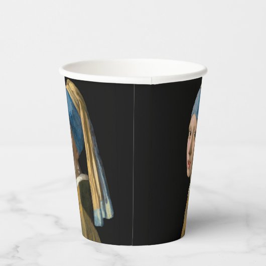 Johannes Vermeer - Meisje met een parel Papieren Bekers (Rechts)