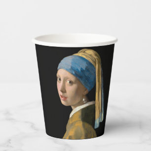 Johannes Vermeer - Meisje met een parel Papieren Bekers