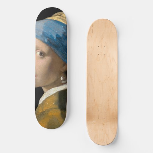 Johannes Vermeer - Meisje met een parel Persoonlijk Skateboard (Voorkant)
