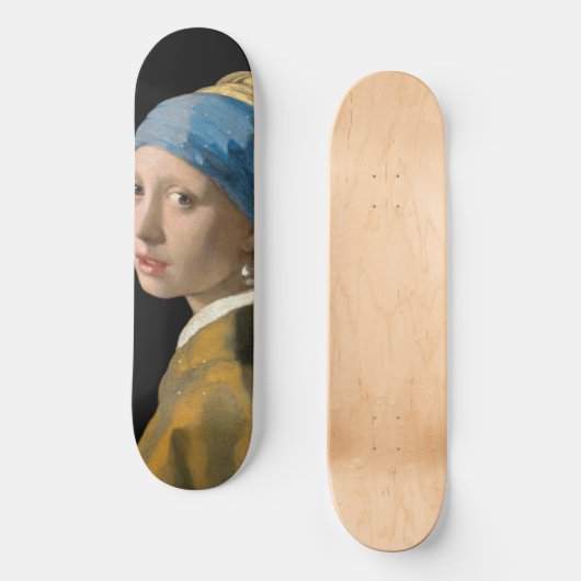 Johannes Vermeer - Meisje met een parel Persoonlijk Skateboard (Voorkant)