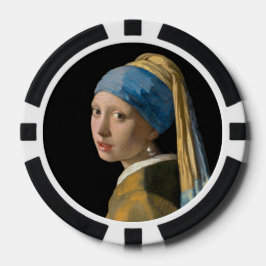 Johannes Vermeer - Meisje met een parel Poker Chips