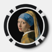 Johannes Vermeer - Meisje met een parel Poker Chips (Achterkant)