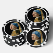 Johannes Vermeer - Meisje met een parel Poker Chips (Opstapeling)