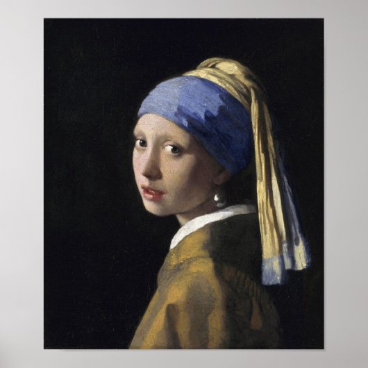 Johannes Vermeer - Meisje met een parel Poster (Voorkant)