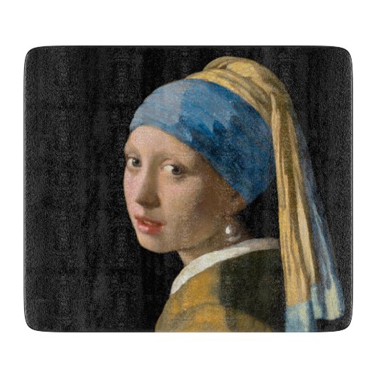 Johannes Vermeer - Meisje met een parel Snijplank (Voorkant)