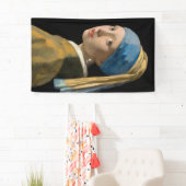 Johannes Vermeer - Meisje met een parel Spandoek (Insitu)