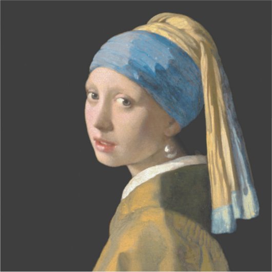 Johannes Vermeer - Meisje met een parel Sticker (Voorkant)