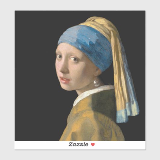 Johannes Vermeer - Meisje met een parel Sticker (Vel)